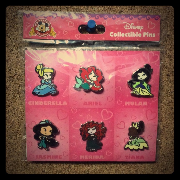 Princess Disney Pin Cute Stylized Princesses Ariel